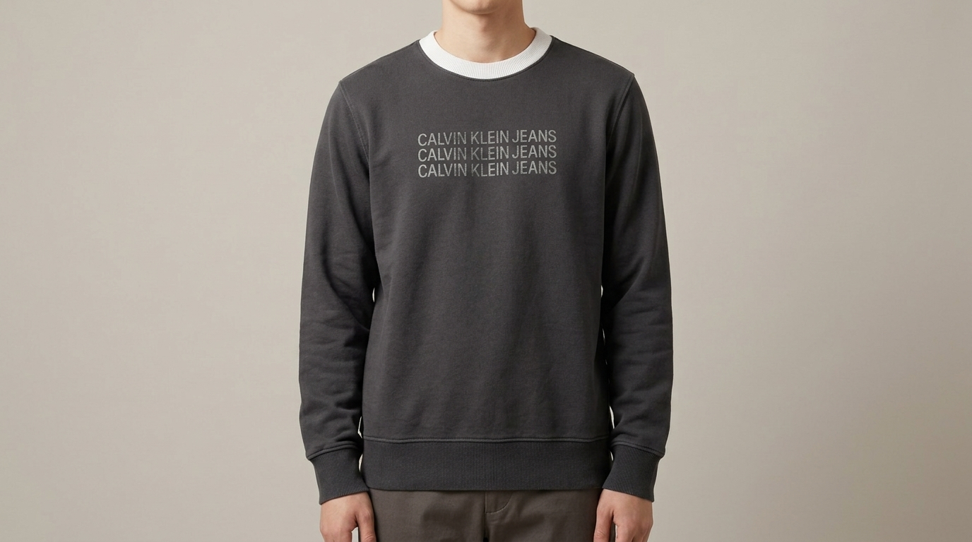Calvin Klein Jeans Logo Sweatshirt Black Crewneck XS
